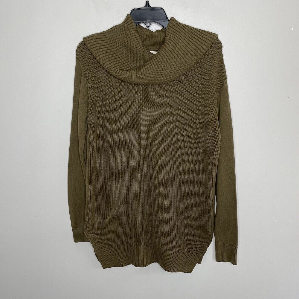 MICHAEL Michael Kors Womens Olive Green Cowl-Neck Pullover Sweater Sz S Tunic